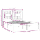 Massief Grenenhout Bedframe met aanvullende ondersteuning en levering bevat - Bedden & bedframes