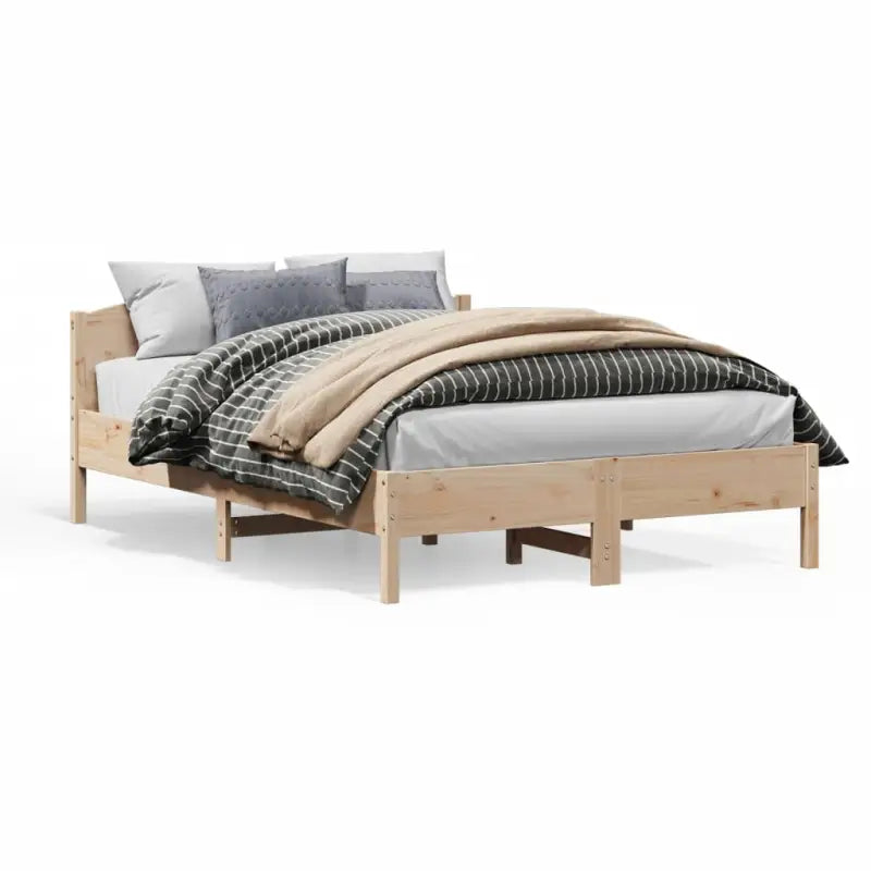 Massief Grenenhout Bedframe met multiplex lattenbodem en uitstekende ondersteuning - Bedden & bedframes
