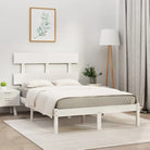 Massief grenenhout bedframe met tijdloos ontwerp voor je slaapkamer - Wit / 160 x 200 cm - Bedden & bedframes
