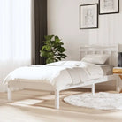 Massief Grenenhout Bedframe met Tijdloos Ontwerp voor Slaapkamers - Wit / 90 x 190 cm - Bedden & bedframes