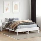 Massief Grenenhout Bedframe met Uitstekende Ondersteuning - Wit / 150 x 200 cm - Bedden & bedframes