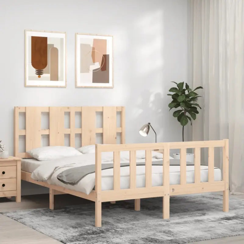 Massief grenenhout bedframe voor een comfortabele en natuurlijke slaapkamer - Bedden & bedframes