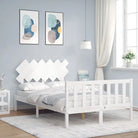 Massief Grenenhout Bedframe voor een comfortabele en stijlvolle slaapkamer - Wit / 120 x 200 cm - Bedden & bedframes