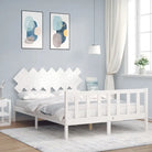 Massief Grenenhout Bedframe voor een comfortabele en stijlvolle slaapkamer - Wit / 150 x 200 cm - Bedden & bedframes