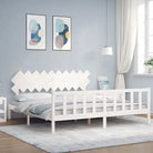 Massief Grenenhout Bedframe voor een comfortabele en stijlvolle slaapkamer - Wit / 200 x 200 cm - Bedden & bedframes