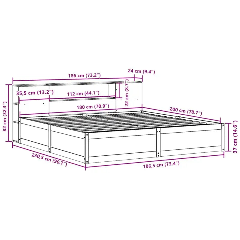 Massief grenenhout bedframe voor een goede nachtrust en decoratie - Bedden & bedframes