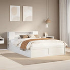 Massief grenenhout bedframe voor een goede nachtrust en decoratie - Wit / 120 x 190 cm - Bedden & bedframes