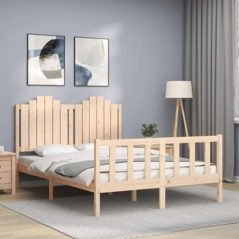 Massief grenenhout bedframe voor een goede nachtrust en natuurlijk interieur - Naturel / 140 x 200 cm - Bedden &