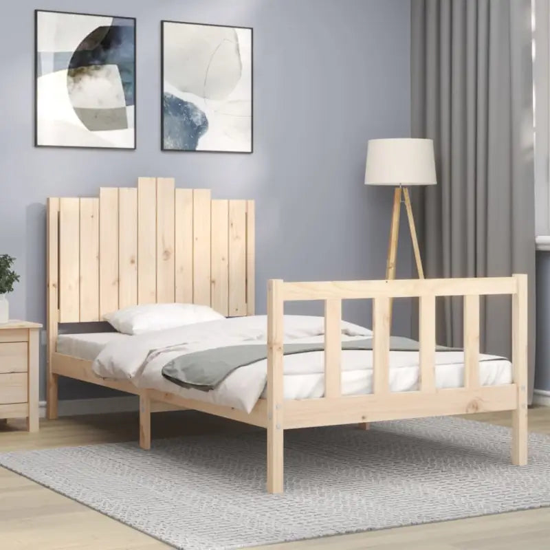 Massief grenenhout bedframe voor een goede nachtrust en natuurlijk interieur - Naturel / 100 x 200 cm - Bedden &