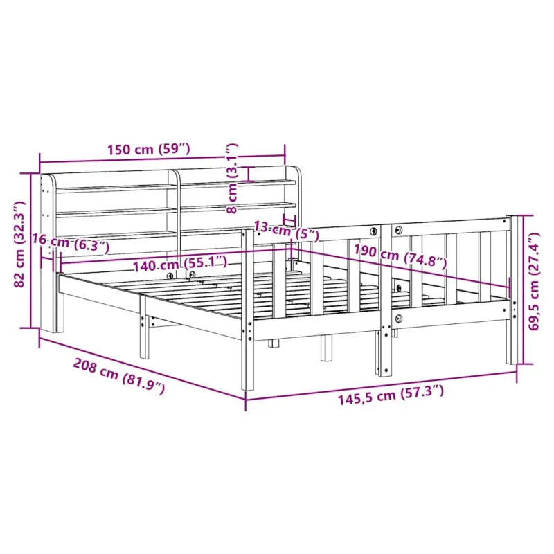Massief Grenenhout bedframe voor een goede nachtrust en natuurlijke uitstraling - Bedden & bedframes