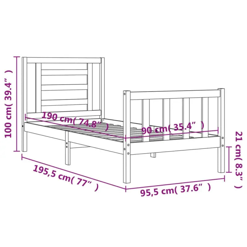Massief grenenhout bedframe voor een goede nachtrust en natuurlijke uitstraling - Bedden & bedframes