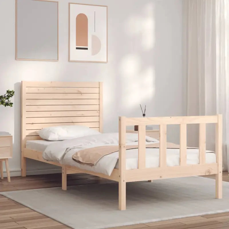 Massief grenenhout bedframe voor een goede nachtrust en natuurlijke stijl - Naturel / 90 x 190 cm - Bedden & bedframes