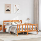 Massief Grenenhout bedframe voor een goede nachtrust en natuurlijke uitstraling - Wasbruin / 180 x 200 cm - Bedden &