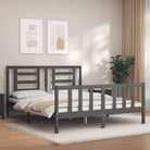 Massief grenenhout bedframe voor een goede nachtrust en natuurlijke uitstraling - Grijs / 150 x 200 cm - Bedden &