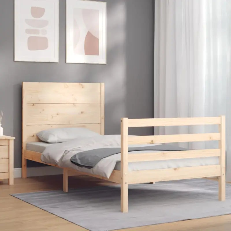 Massief grenenhout bedframe voor een goede nachtrust en stijlvol interieur - Naturel / 75 x 190 cm - Bedden & bedframes