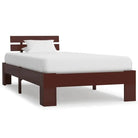 Massief Grenenhout Bedframe voor een moderne en duurzame slaapkamer - Donkerbruin / 100 x 200 cm - Bedden & bedframes