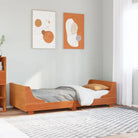 Massief grenenhout bedframe voor een moderne slaapkamer uitstraling - Wasbruin / 100 x 200 cm - Bedden & bedframes