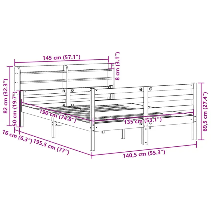 Massief grenenhout bedframe voor een natuurlijke en comfortabele slaap - Bedden & bedframes
