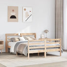 Massief grenenhout bedframe voor een natuurlijke en comfortabele slaap - Bruin / 150 x 200 cm - Bedden & bedframes