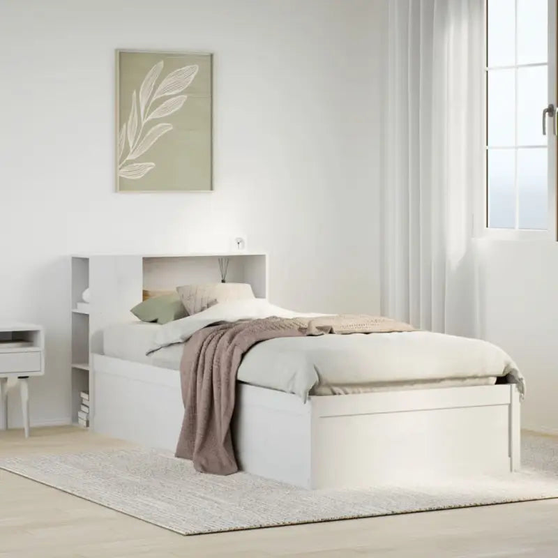 Massief grenenhout bedframe voor een natuurlijke en comfortabele slaapkamer - Wit / 75 x 190 cm - Bedden & bedframes