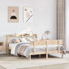 Massief Grenenhout Bedframe voor een Natuurlijke en Decoratieve Slaapkamer - Naturel / 135 x 190 cm - Bedden & bedframes