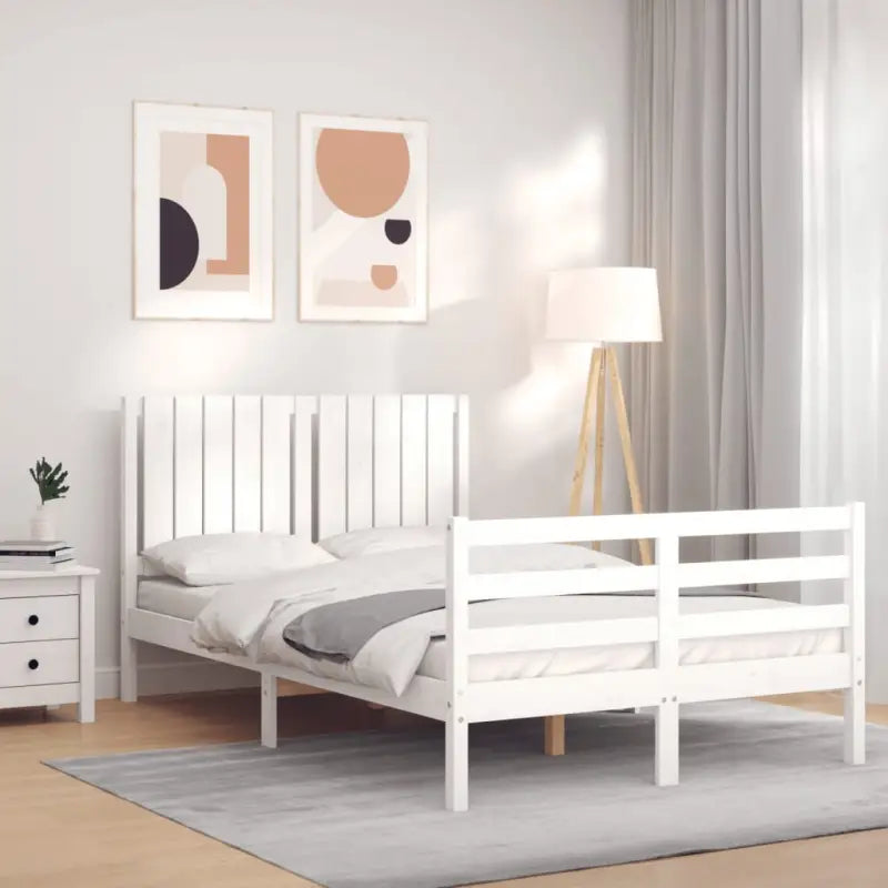 Massief Grenenhout Bedframe voor een Natuurlijke en Decoratieve Slaapruimte - Naturel / 160 x 200 cm - Bedden &