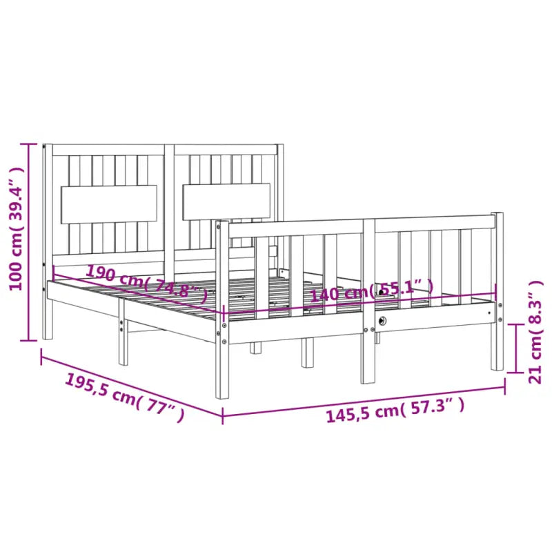 Massief Grenenhout Bedframe voor een Natuurlijke en Elegante Slaapruimte - Bedden & bedframes