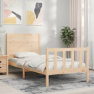Massief Grenenhout Bedframe voor een Natuurlijke en Stevige Slaapplek - Naturel / 90 x 200 cm - Bedden & bedframes