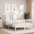 Massief grenenhout bedframe voor een natuurlijke en stijlvolle slaapkamer - Wit / 120 x 190 cm - Bedden & bedframes