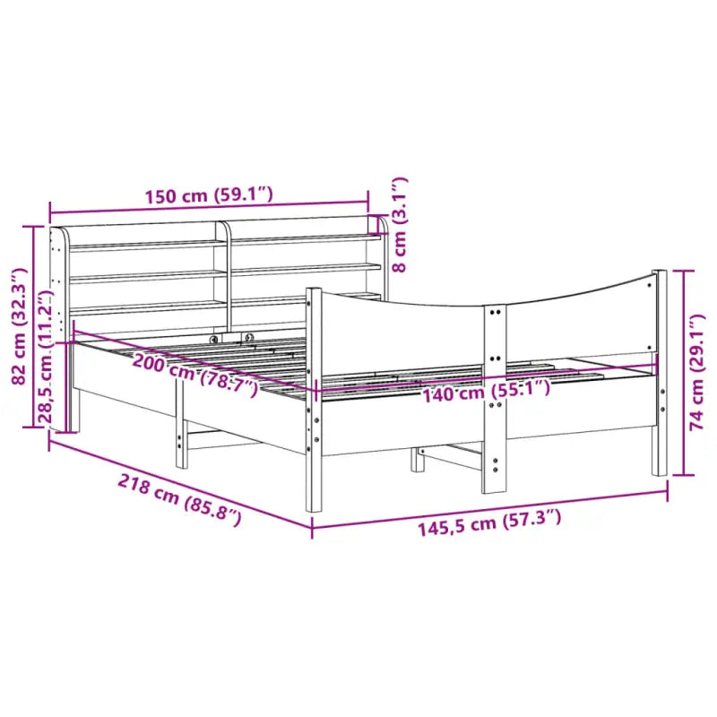 Massief grenenhout bedframe voor een stabiele en duurzame slaapkamer - Bedden & bedframes