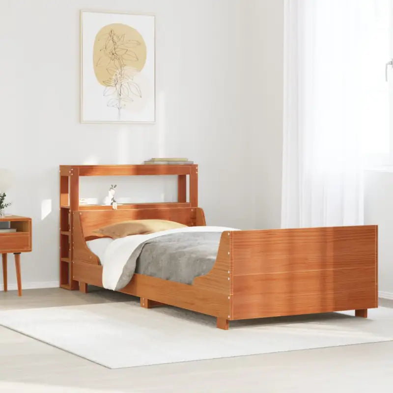 Massief Grenenhout Bedframe voor een Stevige en Duurzame Nachtrust - Wasbruin / 90 x 200 cm - Bedden & bedframes