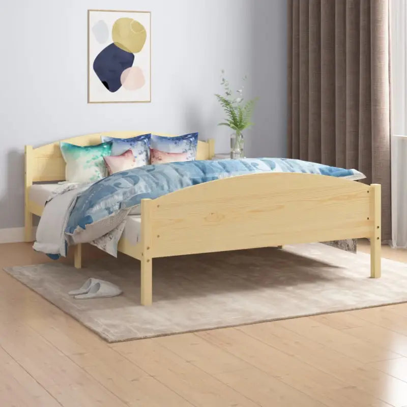 Massief grenenhout bedframe voor stevige en duurzame nachtrust - Bruin / 140 x 200 cm - Bedden & bedframes