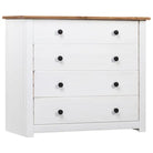 Massief Grenenhout Bijzetkast voor Decoratie en Praktisch Gebruik - Wit en hout / 1 - Dressoirs & buffetkasten