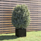 Massief Grenenhout Bloempotten en plantenbakken voor tuin en balkon - Zwart / 1 - Bloempotten & plantenbakken