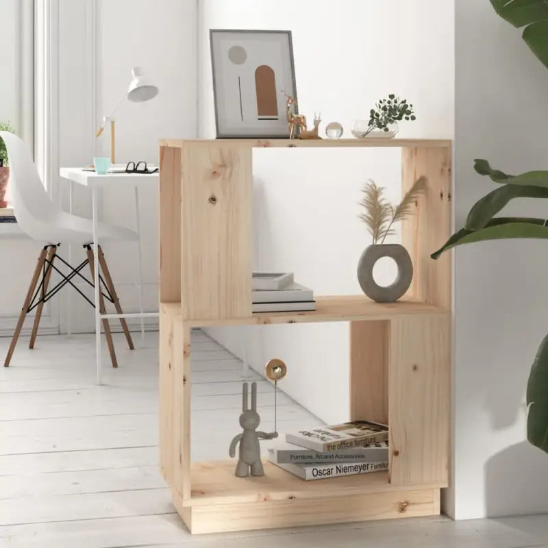 Massief Grenenhout Boekenkast met Strak en Klassiek Ontwerp - Naturel / 1 - Boekenkasten