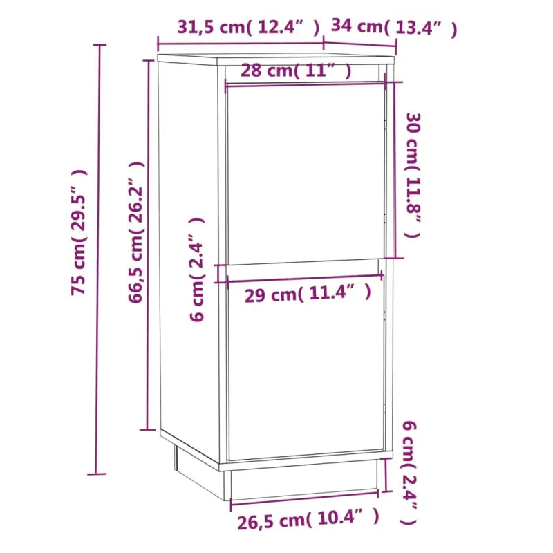 Massief Grenenhout Dressoir voor Praktisch en Decoratief Gebruik - Dressoirs & buffetkasten