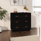 Massief grenenhout dressoir voor praktische en natuurlijke opbergruimte - Zwart / 1 - Dressoirs & buffetkasten