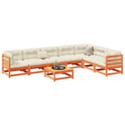 Massief Grenenhout Loungeset met Modulair Ontwerp en Hoogte Rugleuning - Wasbruin / zonder kussen - Tuinsets