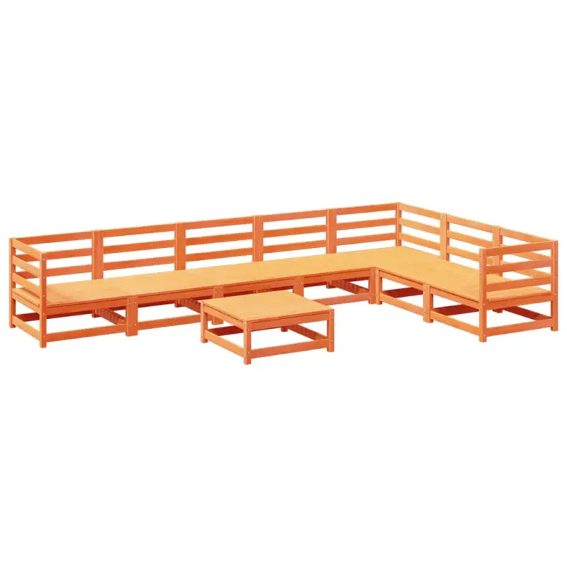 Massief Grenenhout Loungeset met Modulair Ontwerp en Hoogte Rugleuning - Tuinsets