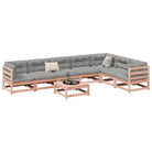 Massief Grenenhout Loungeset met Modulair Ontwerp en Hoogte Rugleuning - Natuurlijk douglashout / met kussen - Tuinsets