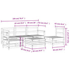 Massief grenenhout loungeset met modulair ontwerp voor gezellige tuinmomenten - Tuinsets