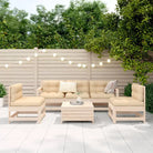 Massief grenenhout loungeset met modulair ontwerp voor gezellige tuinmomenten - Tuinsets