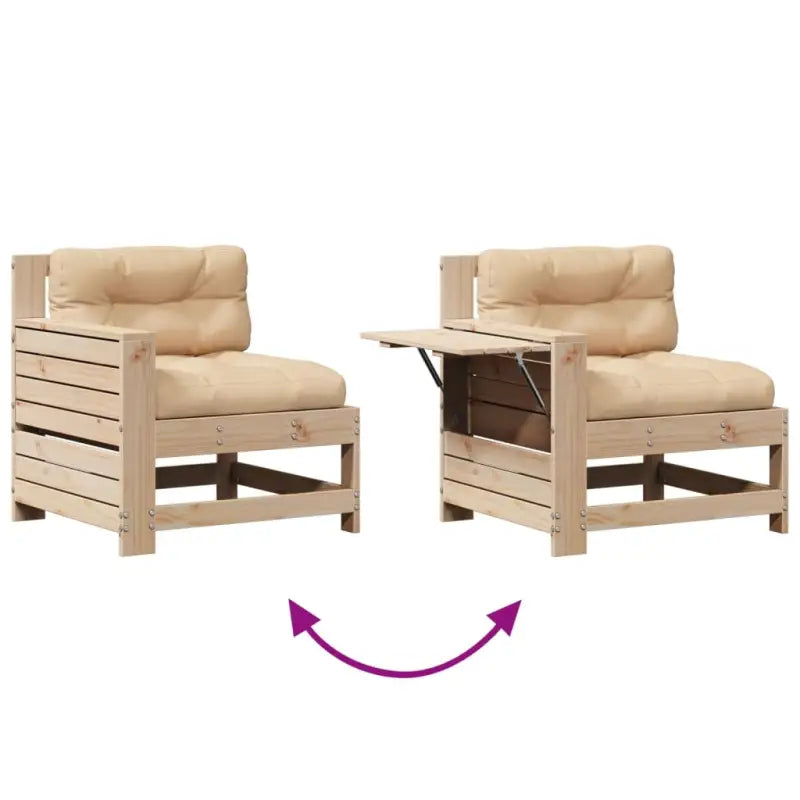 Massief Grenenhout Loungeset met modulair ontwerp voor in de tuin - Tuinsets