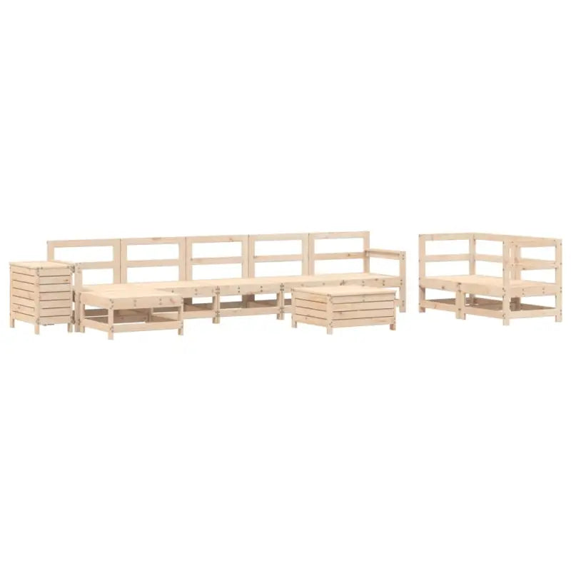 Massief Grenenhout Loungeset met Modulair Ontwerp voor in de Tuin - Tuinsets