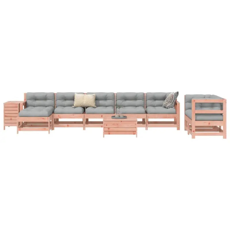 Massief Grenenhout Loungeset met Modulair Ontwerp voor in de Tuin - Natuurlijk douglashout - Tuinsets