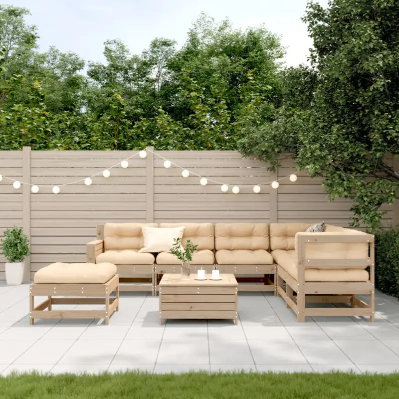 Massief Grenenhout Loungeset met modulair ontwerp voor in de tuin - Tuinsets
