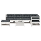 Massief Grenenhout Loungeset met modulair ontwerp voor in de tuin - Wit grenenhout - Tuinsets