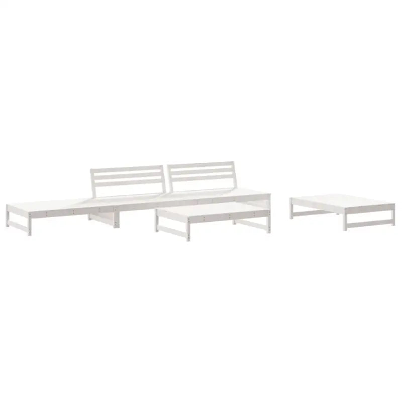 Massief Grenenhout Loungeset voor in de tuin met zachte kussens - Tuinsets
