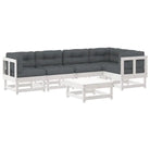 Massief grenenhout loungeset voor tuin met zachte kussens - Tuinsets