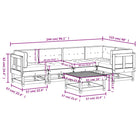 Massief grenenhout loungeset voor tuin met zachte kussens - Tuinsets